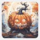 Recherche de de jack o lantern autocollants Citrouille orange