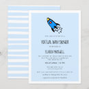 Recherche de fusée invitations Bleu