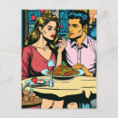 Recherche de dîner romantique cartes postales Amour