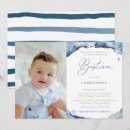 Recherche de cérémonie religieuse invitations Bleu et blanc