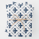 Recherche de fleurs bleu papier cadeau Fleur de lys