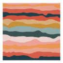 Recherche de motif abstrait coloré posters Rétro