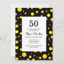 Recherche de et point de polka jaune invitations Pour elle