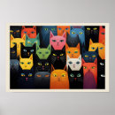 Recherche de chats colorés posters Chambre