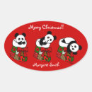 Recherche de panda noël autocollants Drôle