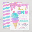 Recherche de ice cream 1ans anniversaire invitations 1er
