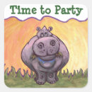 Recherche de hippopotame autocollants Hippo mignon