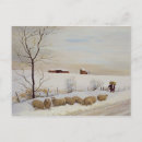 Recherche de paysage rural cartes postales Hiver