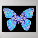 Recherche de papillons bleus art Blanc