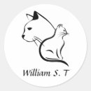 Recherche de minou noir autocollants Noir et blanc