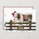 Recherche de vache père noël cartes postales Hiver