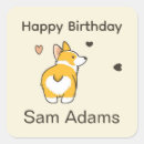 Recherche de anniversaire de corgi autocollants Mignon