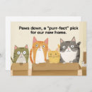 Recherche de pattes de chat invitations Changement d'adresse