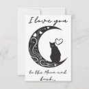 Recherche de amour de chat vœux cartes Noir et blanc