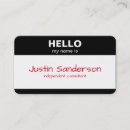 Recherche de bonjour mon nom est cartes visite Unique