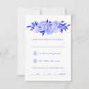 Recherche de bleu royal et blanc invitations Floral