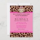 Recherche de singes invitations Girafe