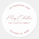 Recherche de étiquettes de adresse de noël autocollants Rouge