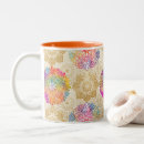 Recherche de motif mandala tasses Coloré