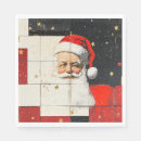 Recherche de père noël vintage serviettes Rétro