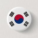 Recherche de drapeaux du monde badges Corée du sud