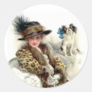 Recherche de chien vintage autocollants Élégant