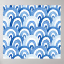 Recherche de vague bleue posters Illustration