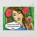 Recherche de chien vintage vœux cartes Femme