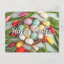 Recherche de oeuf pâques coloré cartes postales Printemps