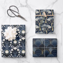 Recherche de luxe papier cadeau Bleu et or