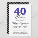 Recherche de royal blue anniversaire invitations Chic