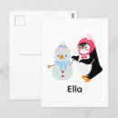 Recherche de de bonhomme neige cartes postales Hiver