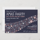 Recherche de bleu et or noël invitations Blanc