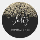 Recherche de anniversaire 40 autocollants Scintille