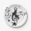 Recherche de notes musique assiettes Élégant