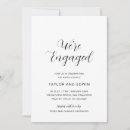 Recherche de noir et blanc fiançailles invitations Moderne