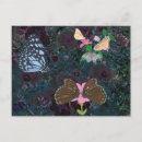 Recherche de papillon abstrait cartes postales Fleurs