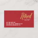 Recherche de partie de retraite cartes visite Retiré