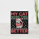 Recherche de chat laid cartes invitations Amusant