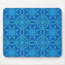 Recherche de mandala bleu tapis souris Géométrique