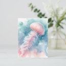 Recherche de peinture meduse cartes invitations Bleu