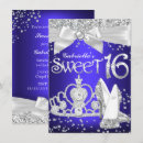 Recherche de diadème royal invitations Bleu