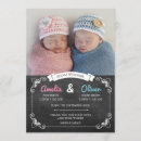 Recherche de naissance jumelle vœux cartes Jumeaux