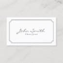 Recherche de voitures classiques cartes visite Chauffeur