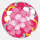 Recherche de de fleur de ketmie autocollants Rose