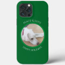 Recherche de noël de chien iphone coques Vert