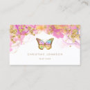 Recherche de papillons roses cartes visite Élégant
