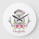 Recherche de peint à la main horloges Floral