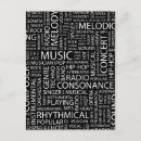 Recherche de motif de musique cartes postales Design