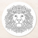 Recherche de tête lion de dessous de verres Mandala